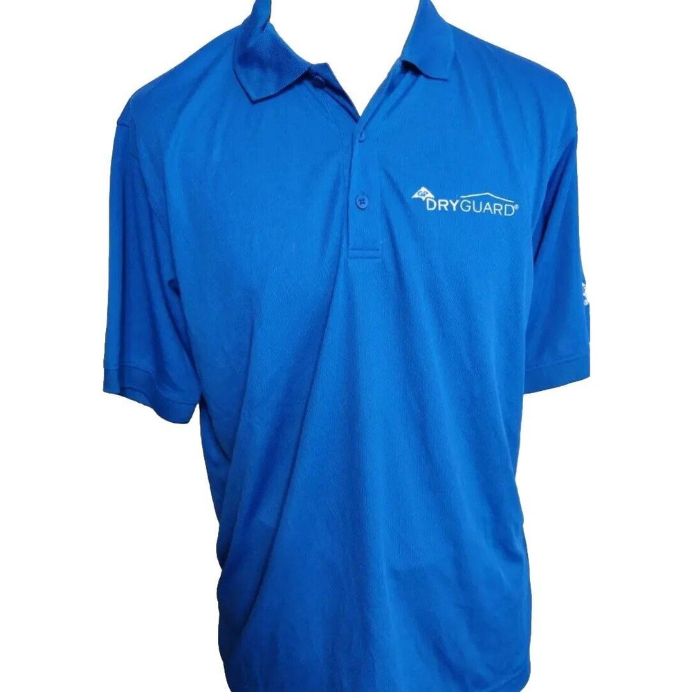 NWT Devon & Jones Sport Men's Blue Lrg  Dri-Fast Classic Short-Sleeve Polo Shirt